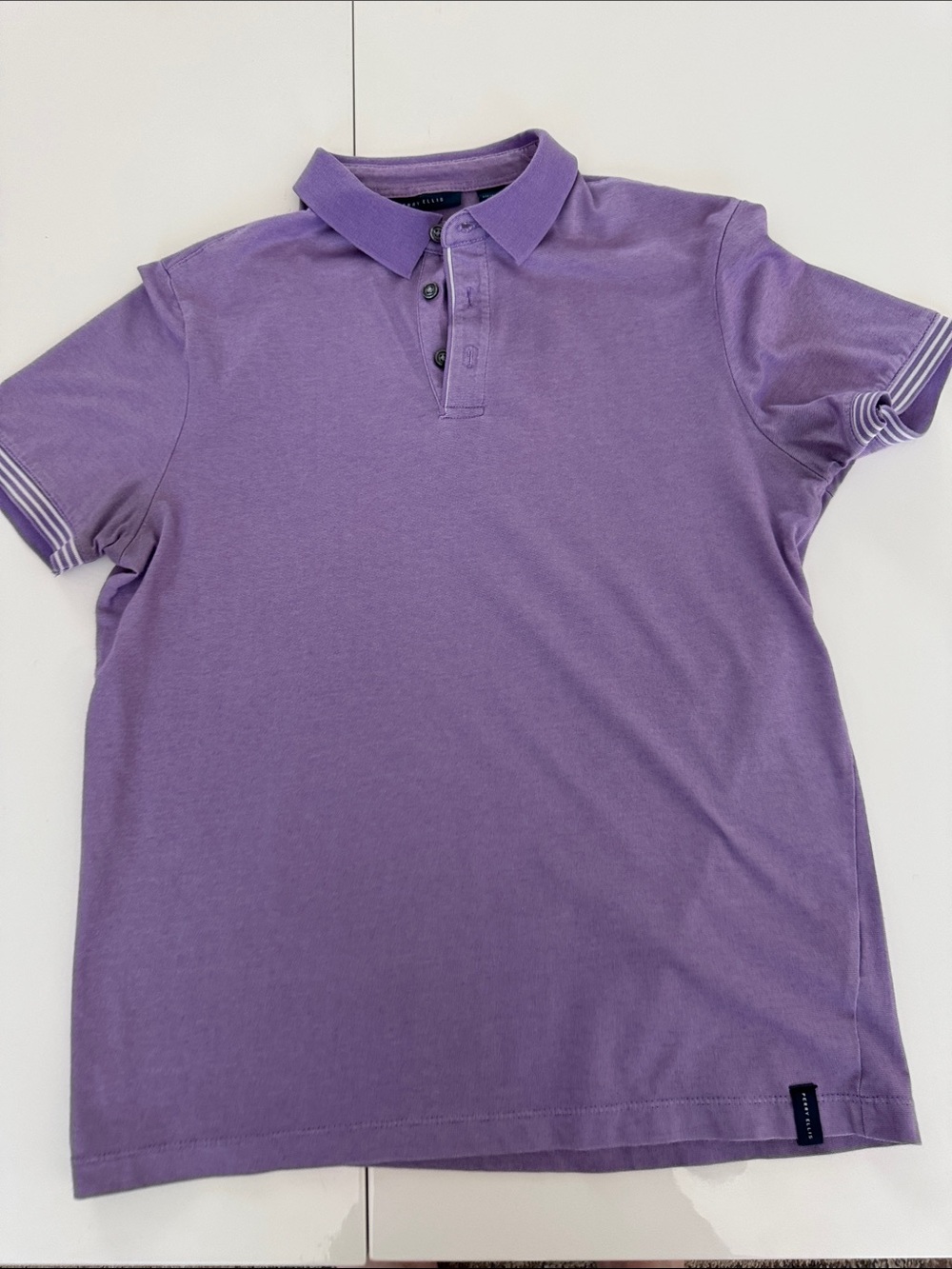 Perry Ellis Lavender Short-Sleeve Polo